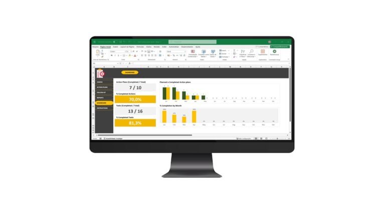 5W2H Action Plan Excel Spreadsheet Template
