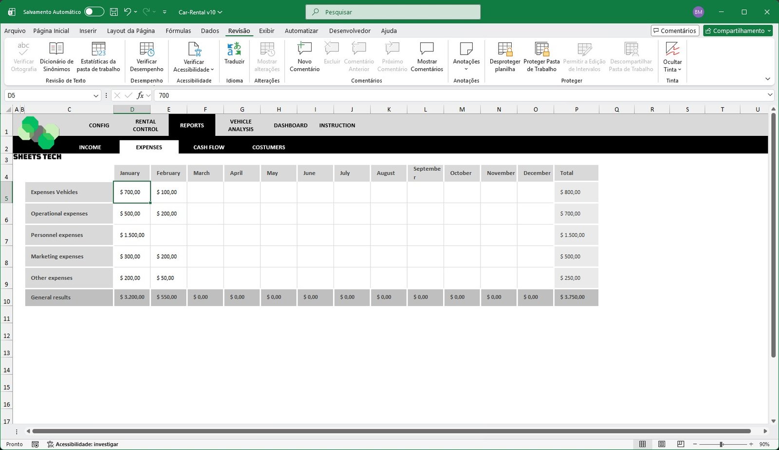 Car Rental Excel Spreadsheet Template - Image 8