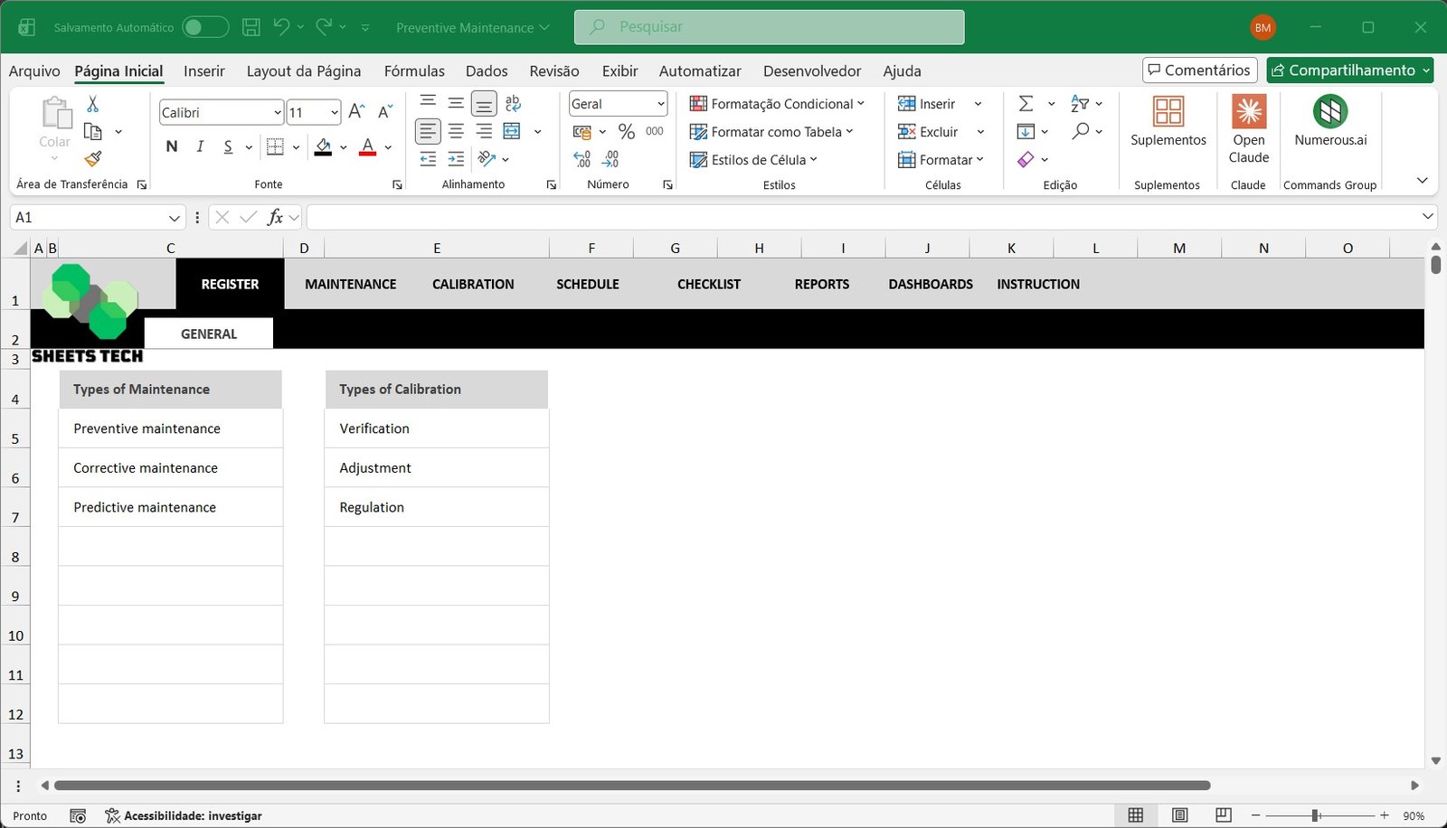 Preventive Maintenance Excel Spreadsheet Template - Image 2