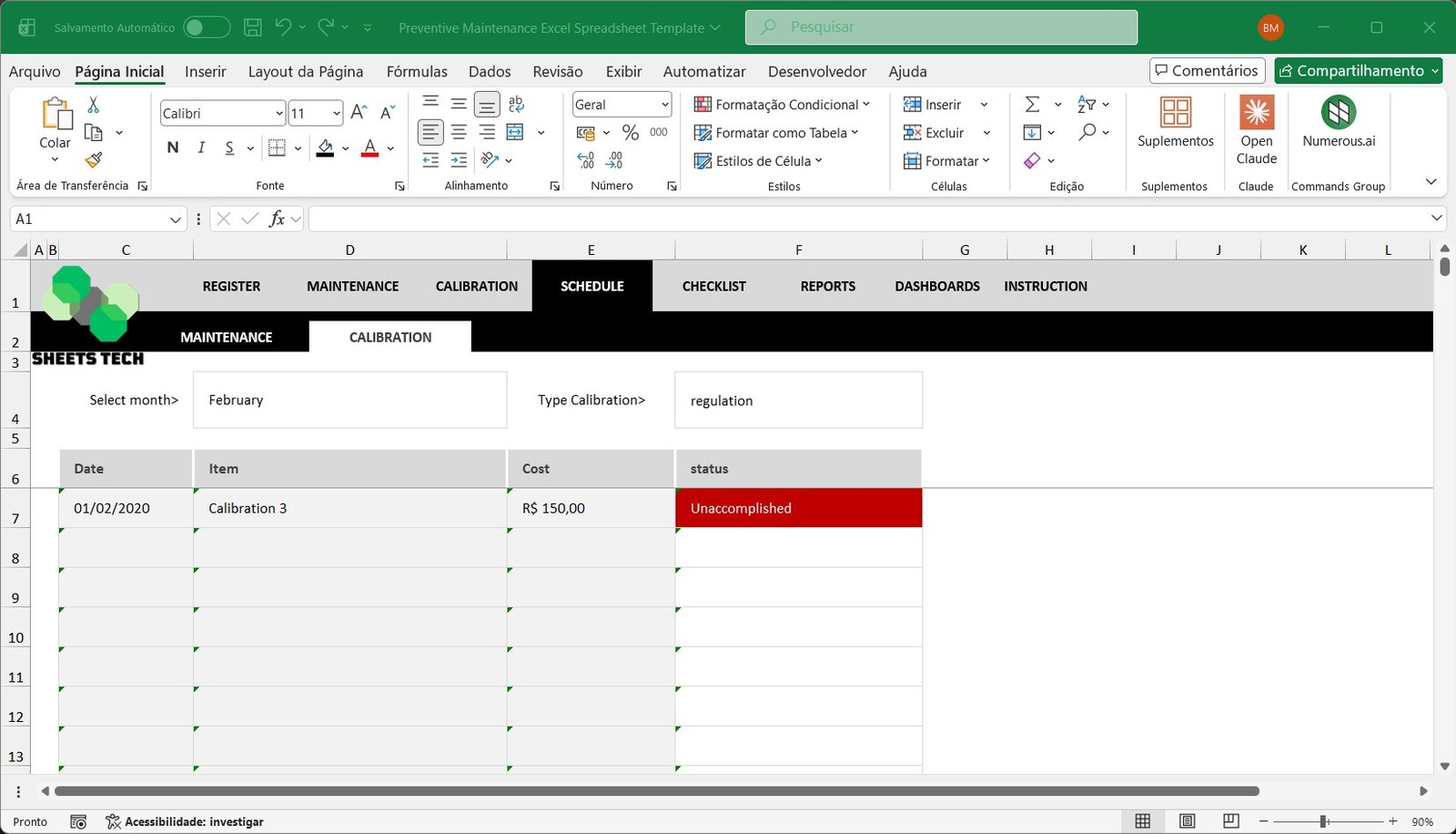 Preventive Maintenance Excel Spreadsheet Template - Image 6