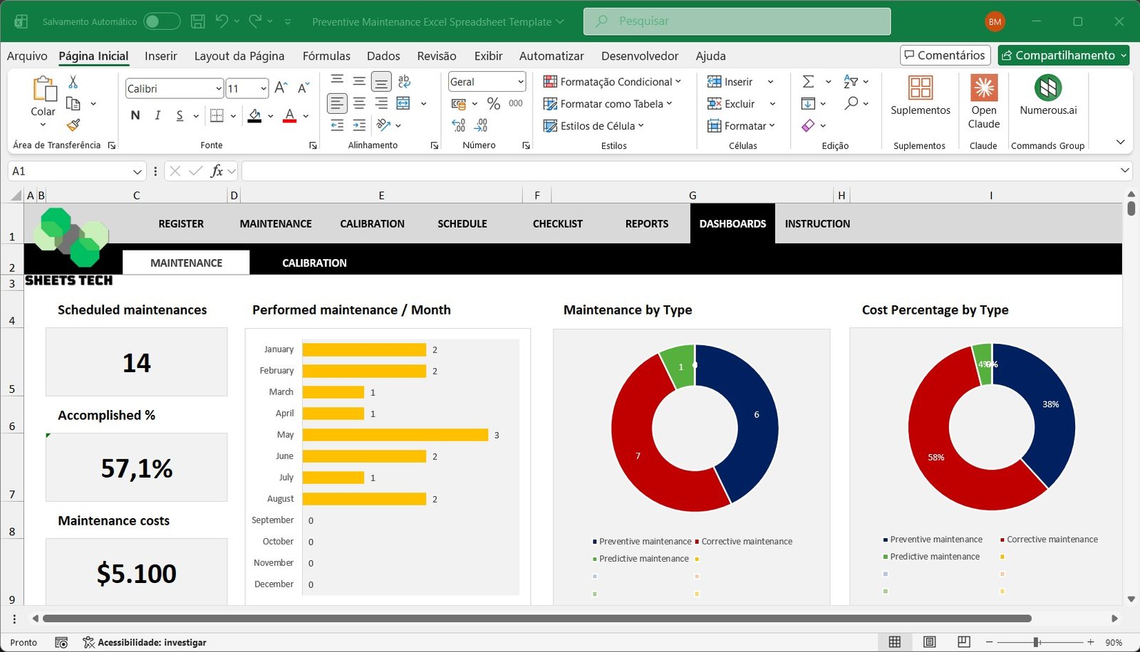 Preventive Maintenance Excel Spreadsheet Template - Image 10