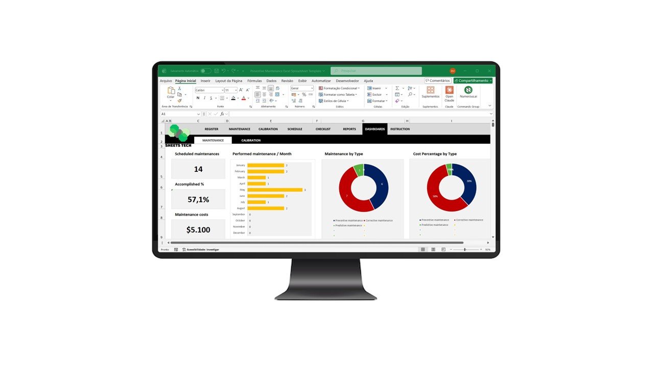 Preventive Maintenance Excel Spreadsheet Template