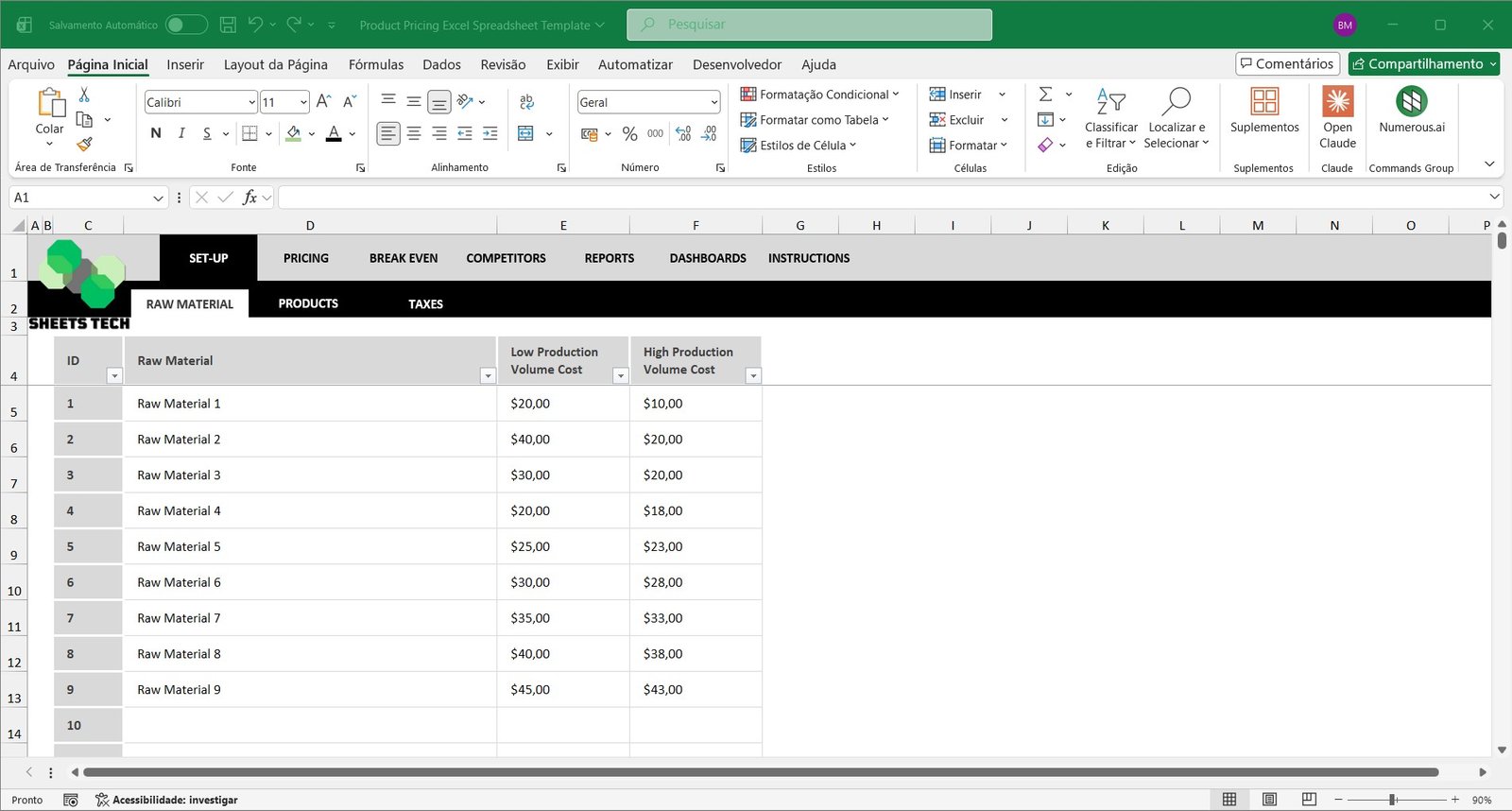 Product Pricing Excel Spreadsheet Template - Image 6