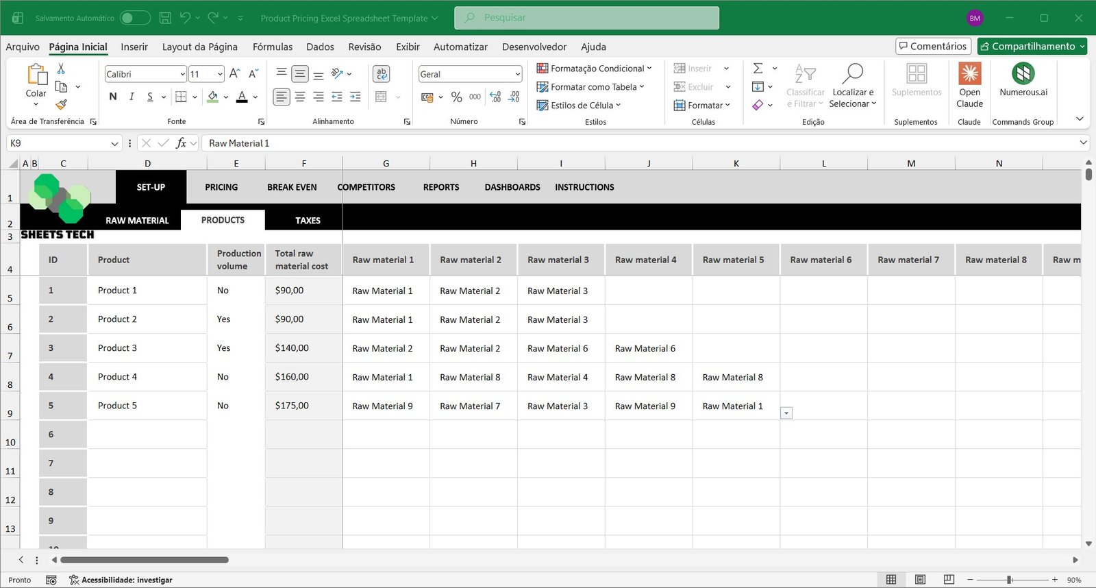 Product Pricing Excel Spreadsheet Template - Image 7