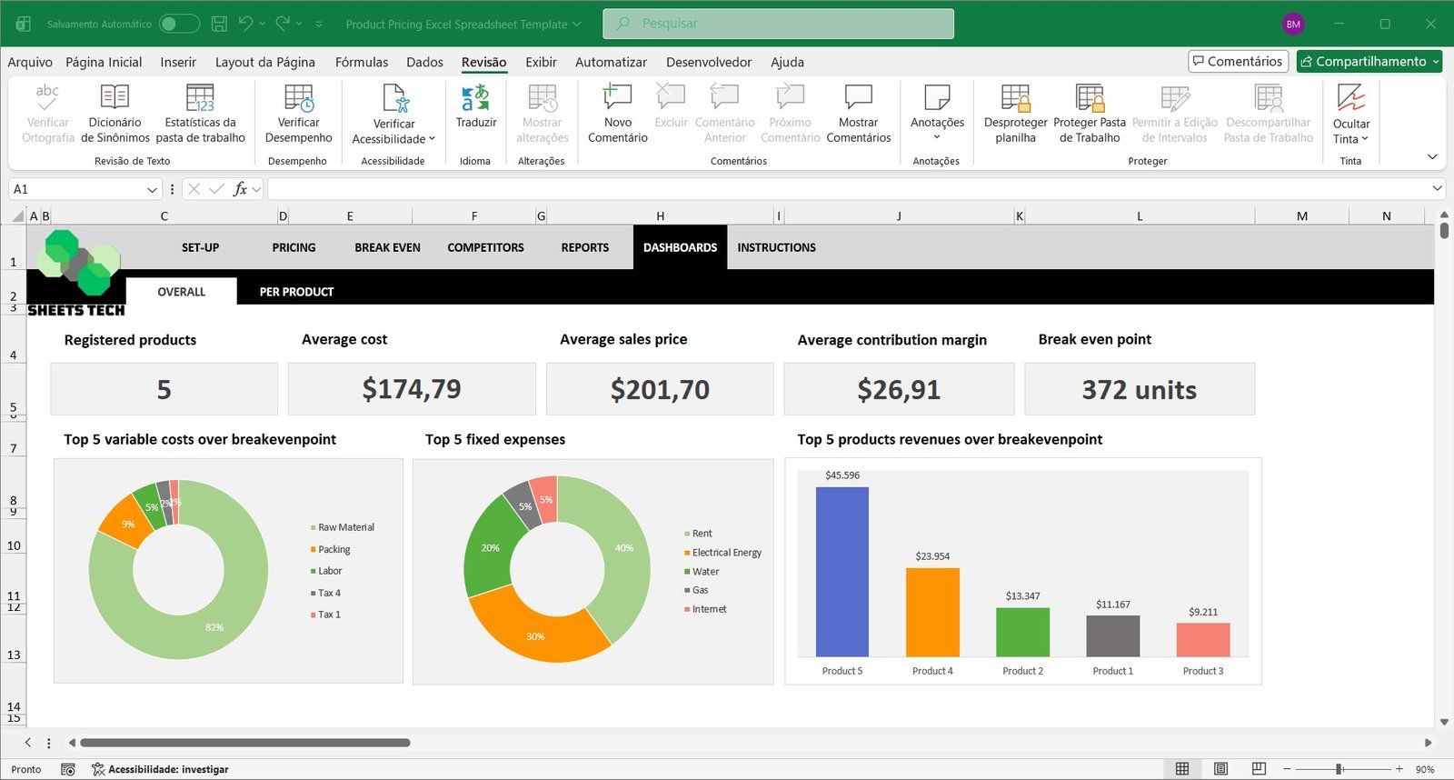 Product Pricing Excel Spreadsheet Template - Image 3