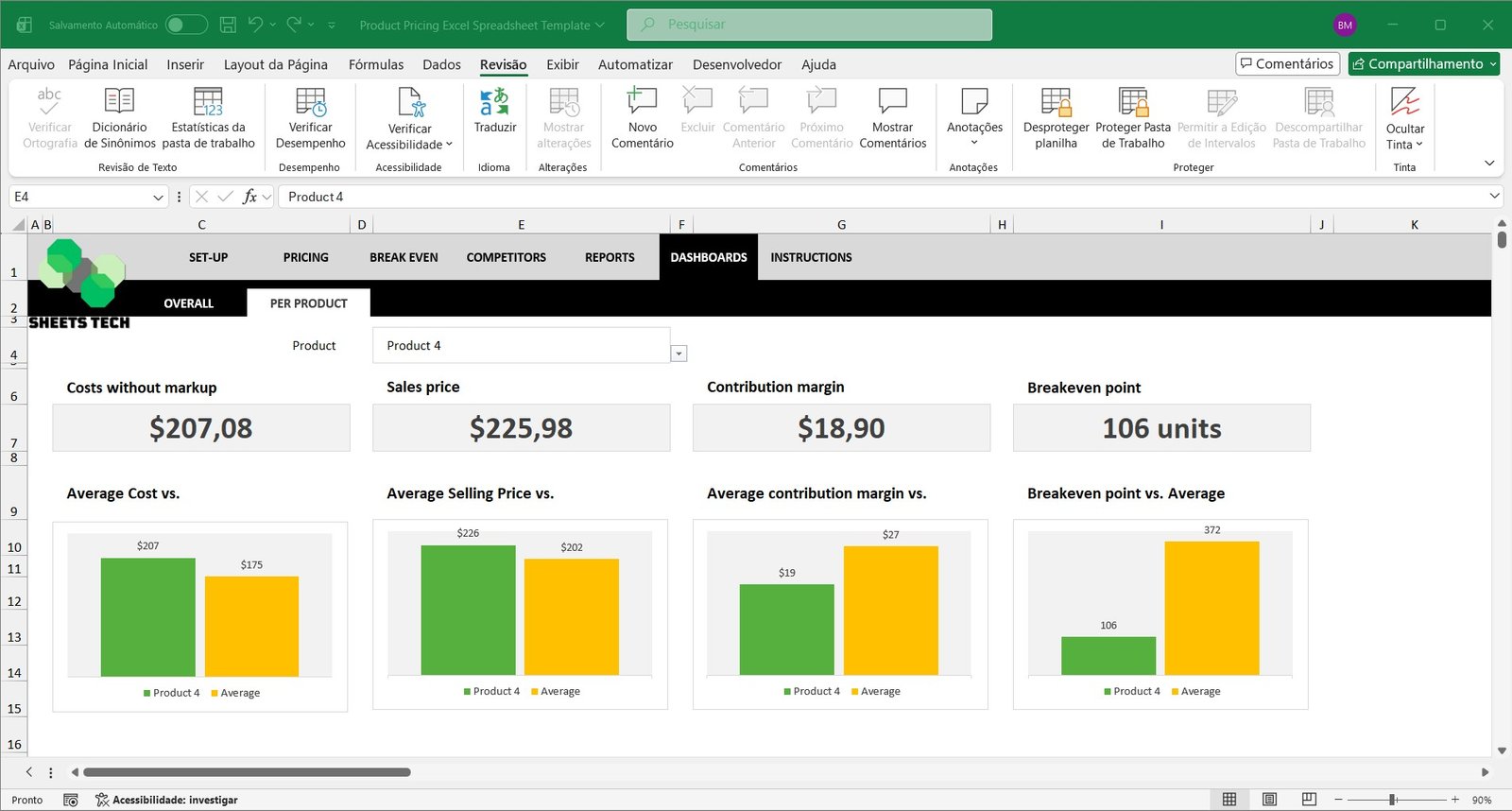 Product Pricing Excel Spreadsheet Template - Image 5