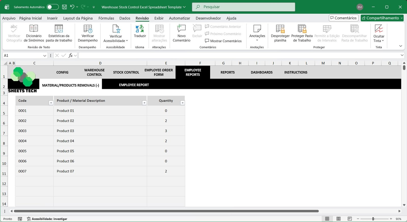 Warehouse Stock Control Excel Spreadsheet Template - Image 10