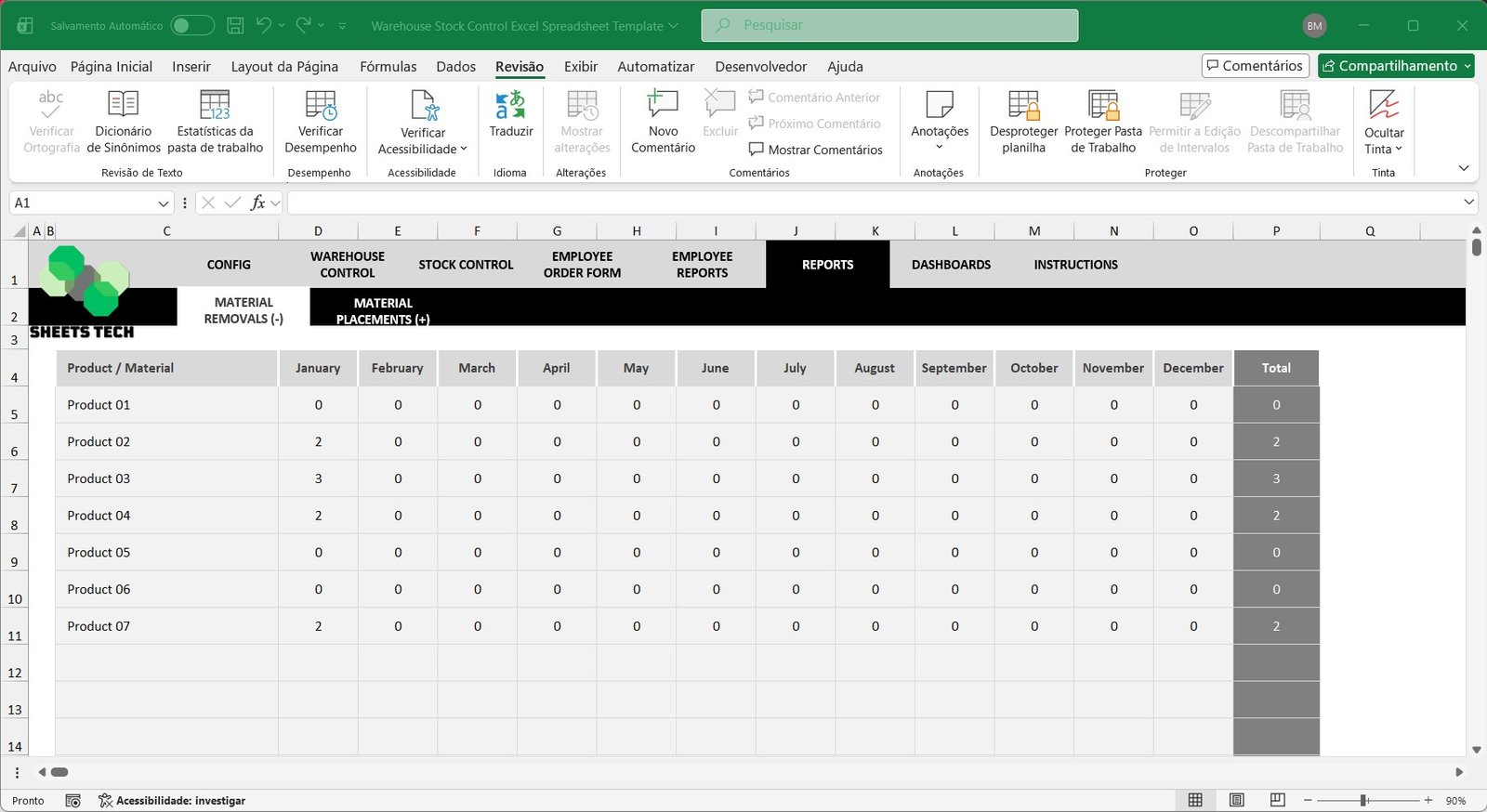 Warehouse Stock Control Excel Spreadsheet Template - Image 12