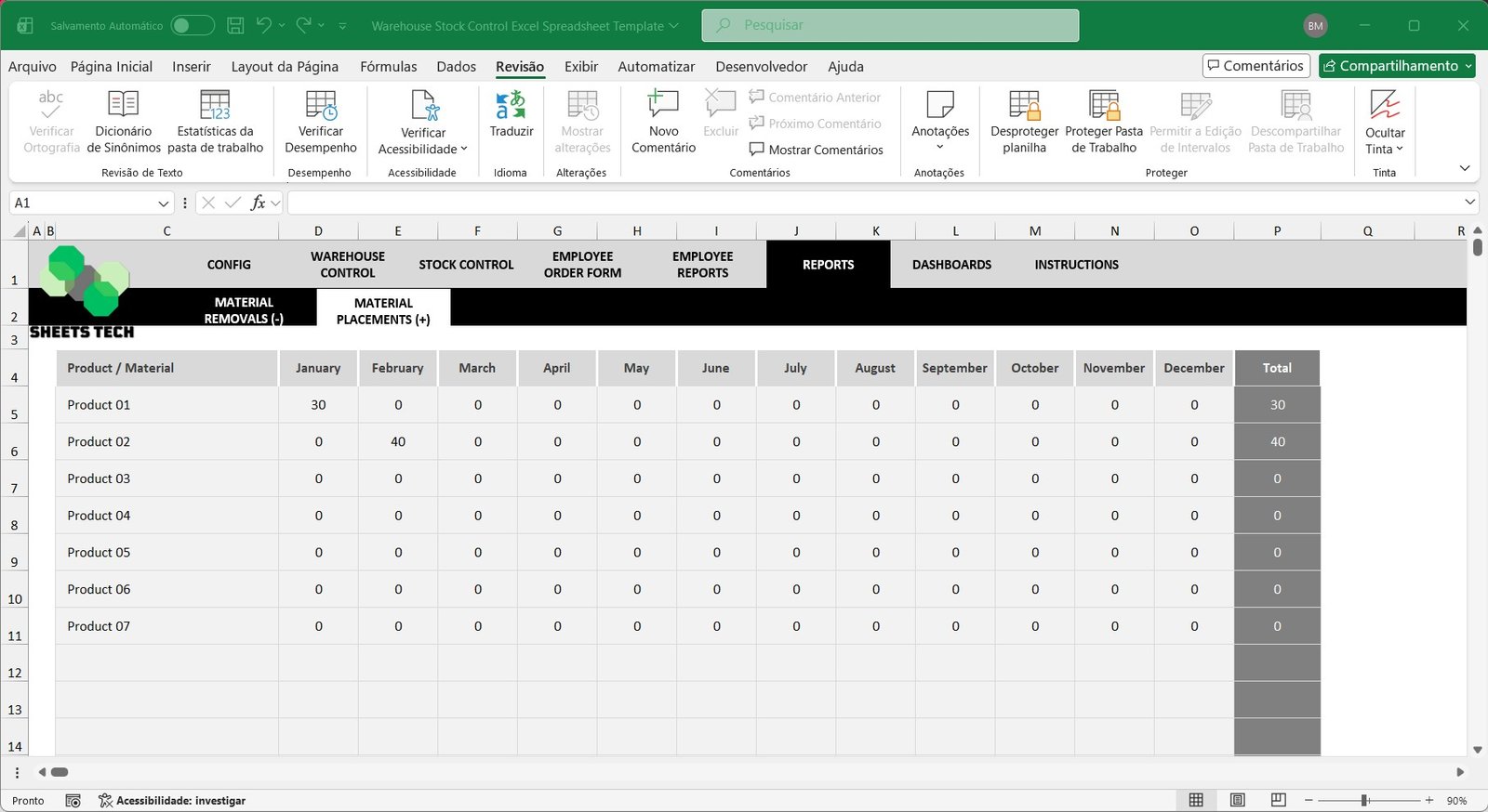 Warehouse Stock Control Excel Spreadsheet Template - Image 13