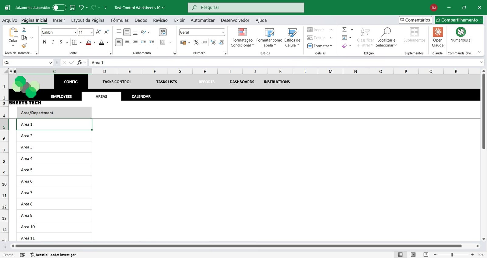 Task Control Excel Spreadsheet Template - Image 7