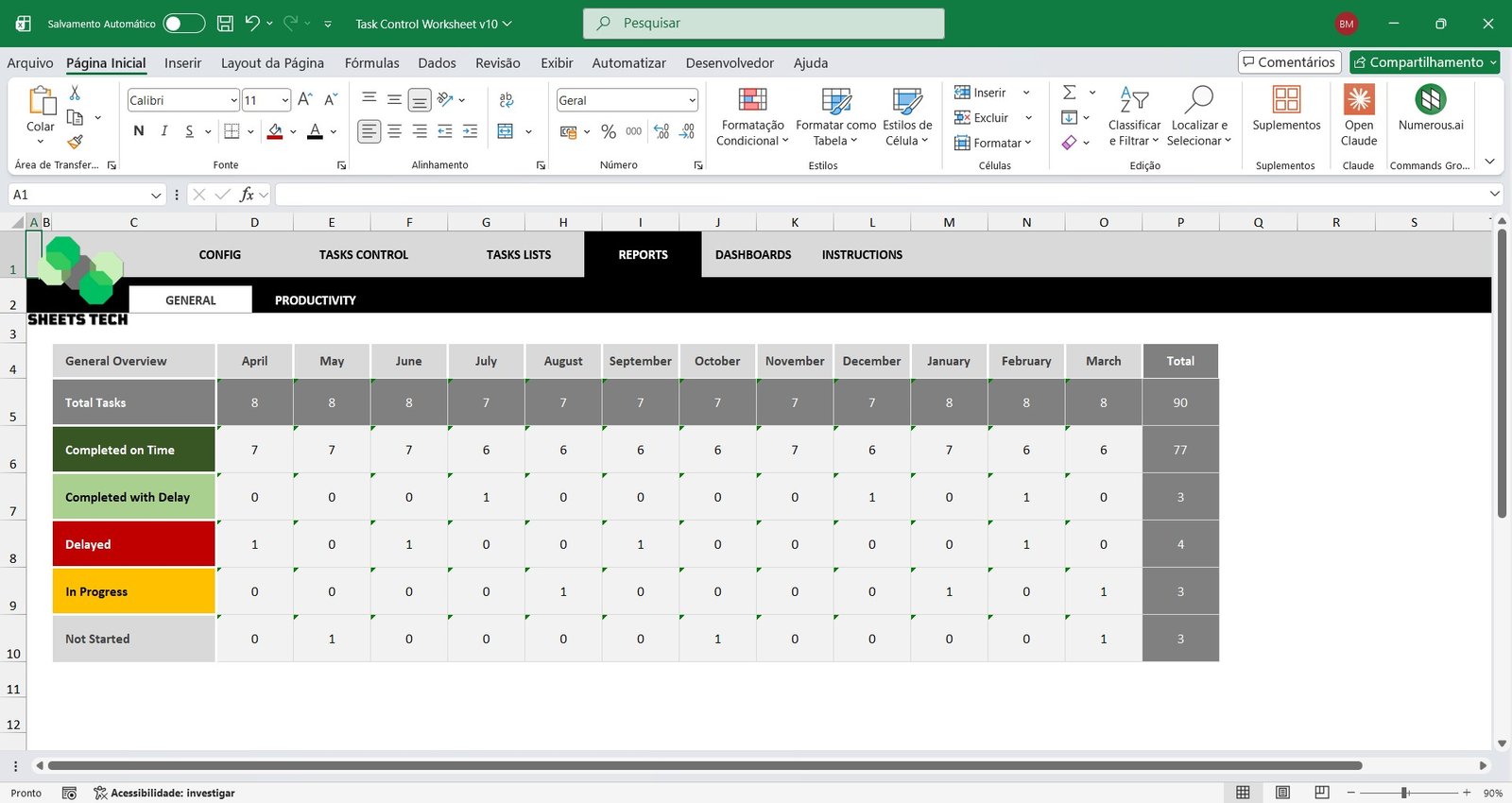 Task Control Excel Spreadsheet Template - Image 9