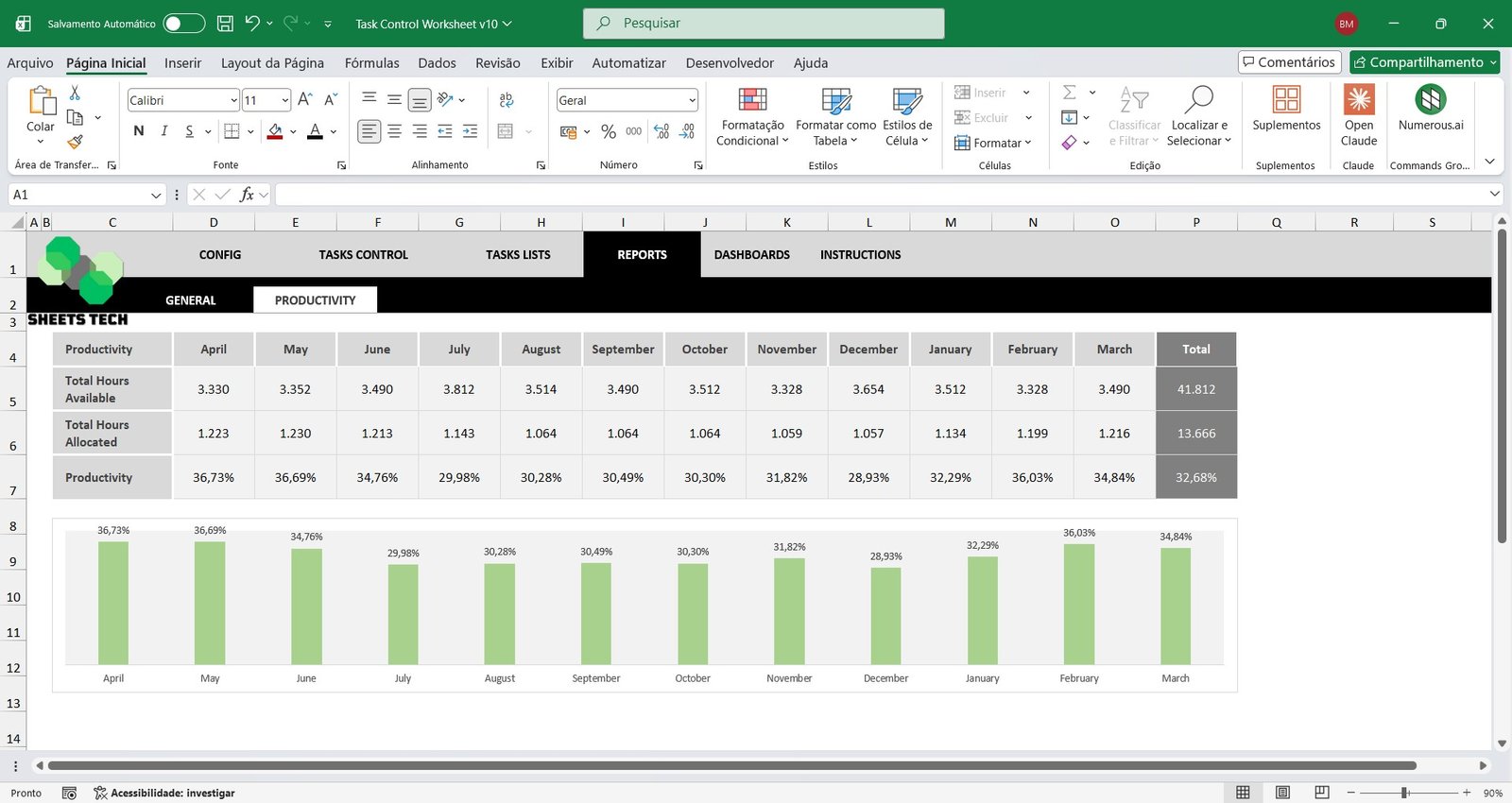 Task Control Excel Spreadsheet Template - Image 10