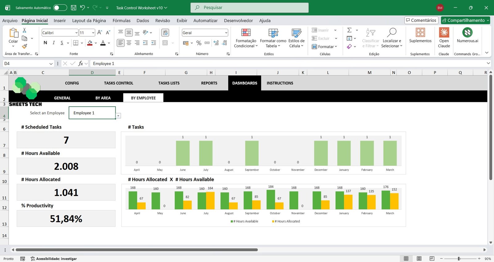Task Control Excel Spreadsheet Template - Image 12